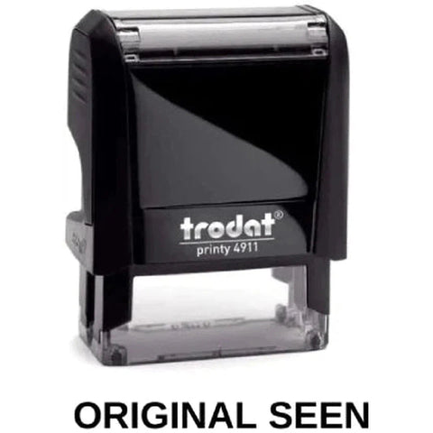 Trodat Printy 4911 Stamp "Original Seen" - Black ColorWaves