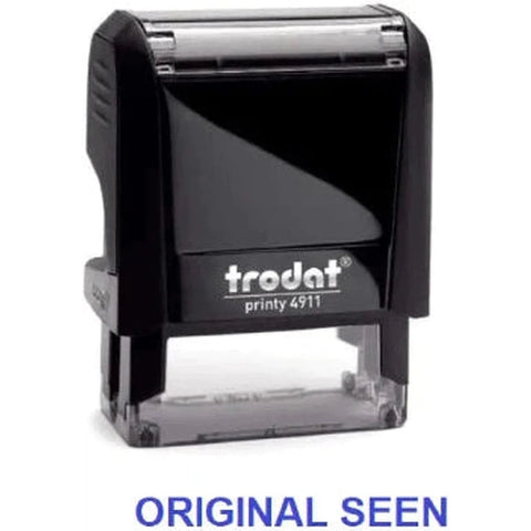 Trodat Printy 4911 Stamp "Original Seen" - Blue ColorWaves