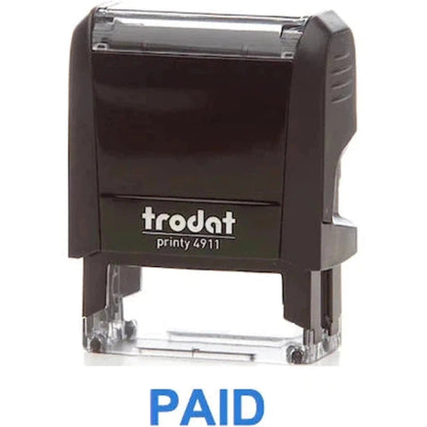 Trodat Printy 4911 Stamp "Paid" - Blue ColorWaves