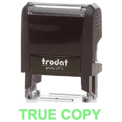 Trodat Printy 4911 Stamp "True Copy" - Green ColorWaves