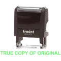 Trodat Printy 4911 Stamp "True Copy Of Original" - Green ColorWaves