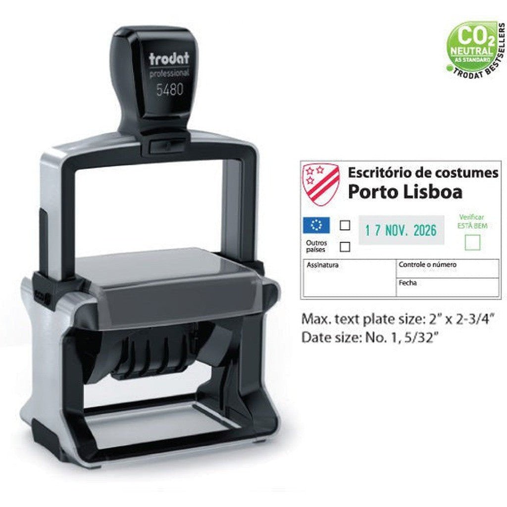 Trodat Professional 5480 Dater Customized Stamp 65 X 45 Mm ColorWaves
