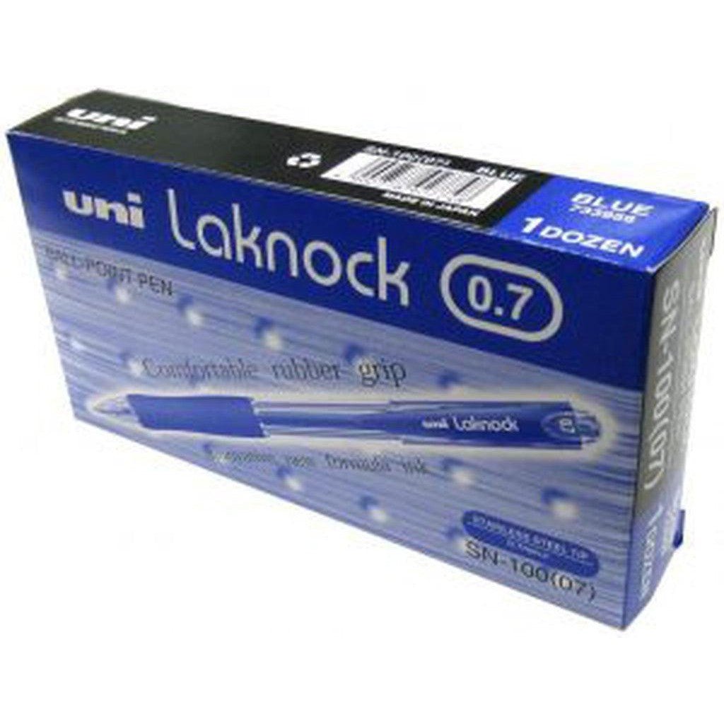 Uniball Laknock Ball Pen 0.7 Blue/Black Pack Of 12 Pcs ColorWaves