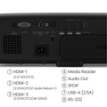 BenQ W4100i 4K HDR LED Smart Projector with 100% DCI-P3 & AI Cinema ColorWaves
