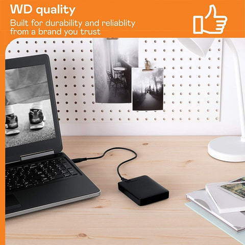 WD 1TB Elements Portable External Hard Drive, USB 3.0 / WDBUZG0010BBK ColorWaves