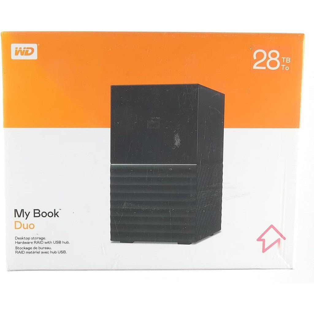 WD 28TB My Book Duo External Hard Drive - 28TB / 2-Bays / USB 3.2 Gen 1 / Black ColorWaves