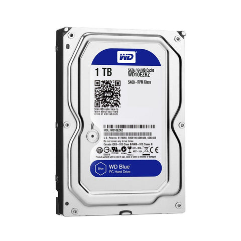 WD Blue 1TB Desktop Hard Disk Drive 5400 RPM / SATA / 6 Gb/s 64MB Cache / 3.5 Inch (WD10EZRZ) ColorWaves