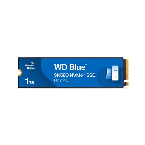 WD Blue 1TB SN580 NVMe Internal Solid State Drive SSD - Gen4 x4 PCIe 16Gb/s, M.2 2280, Up to 4,150 MB/s - WDS100T3B0E ColorWaves