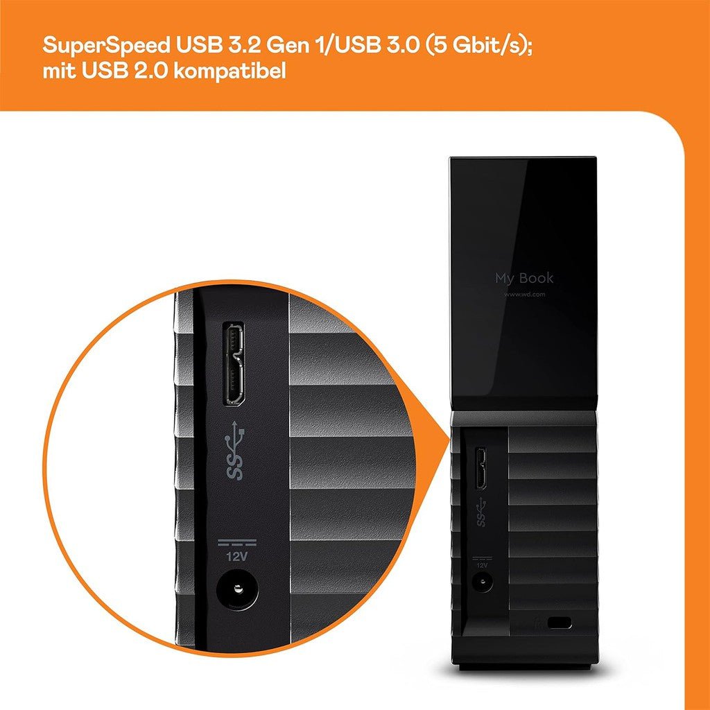 WD My Book 12TB USB 3.0 Desktop Hard Drive WDBBGB0120HBK-EESN ColorWaves