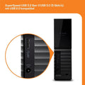 WD My Book 18TB USB 3.0 Desktop Hard Drive WDBBGB0180HBK-EESN ColorWaves