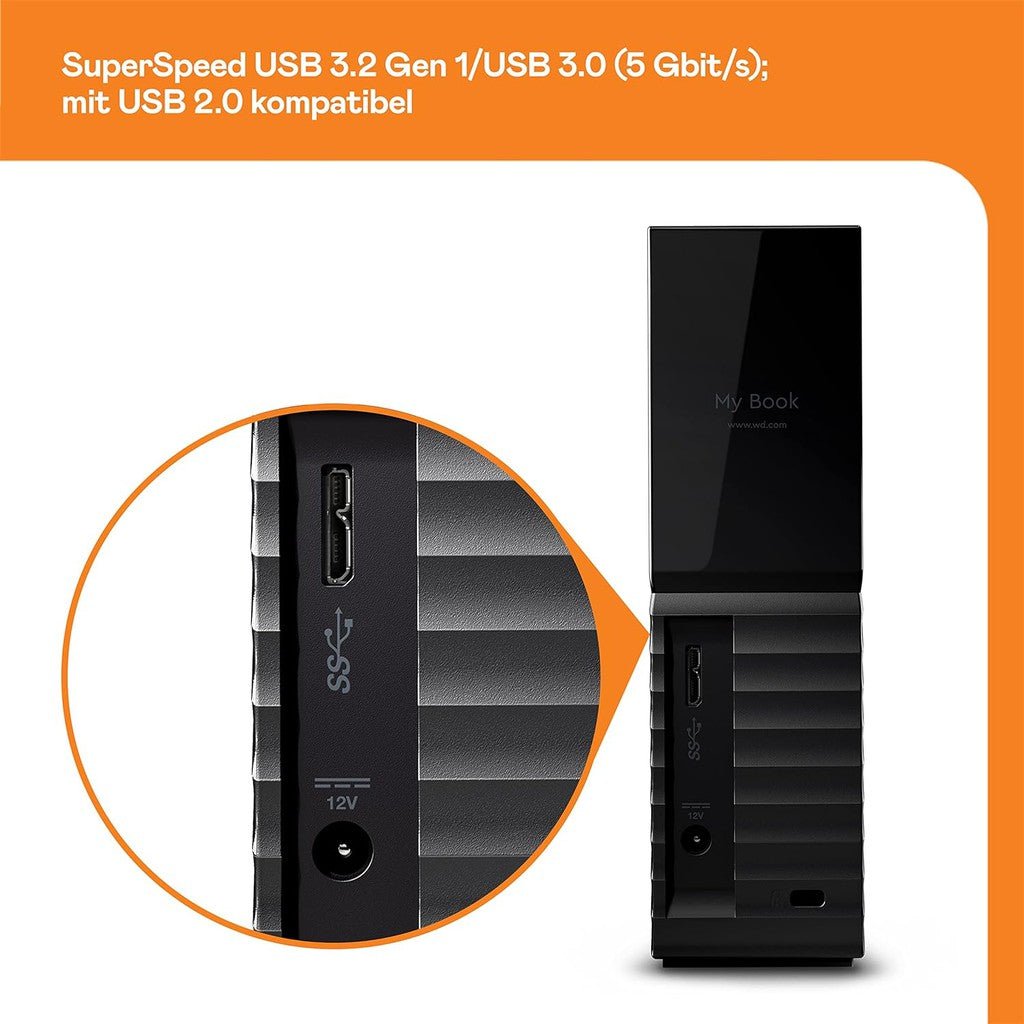 WD My Book 18TB USB 3.0 Desktop Hard Drive WDBBGB0180HBK-EESN ColorWaves