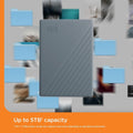 WD My Passport 2TB Portable Hard Drive USB 3.2 Gray USB-C WDBWML0020BGY-WESN ColorWaves