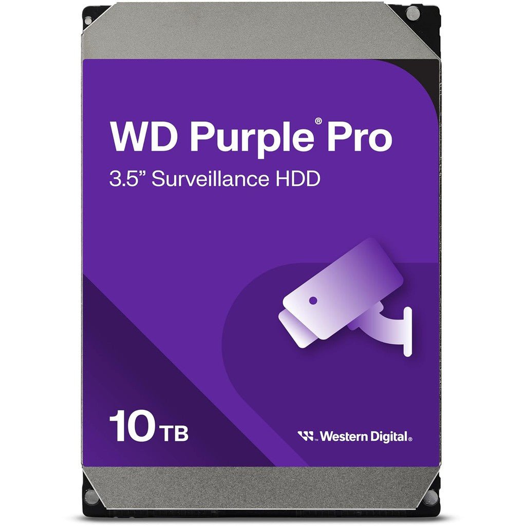 WD Purple 10TB Surveillance Hard Disk Drive - 7200 RPM Class SATA 6 Gb/s 256MB Cache 3.5 - WD101PURP ColorWaves