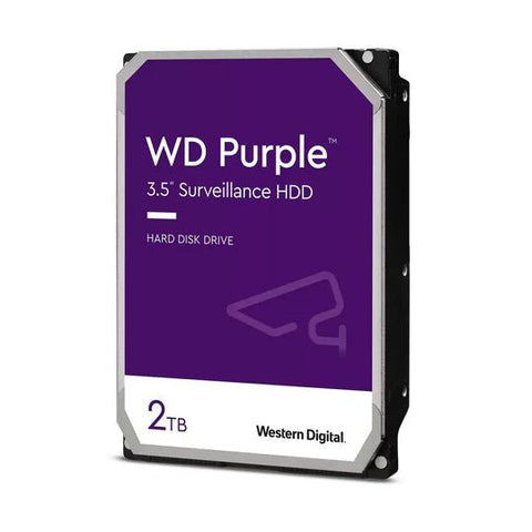 WD Purple 2TB Surveillance Hard Disk Drive - 5400 RPM Class SATA 6Gb/s 64MB Cache 3.5 Inch WD20PURX ColorWaves