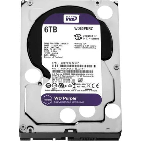 WD Purple 6TB Surveillance Hard Disk Drive ColorWaves