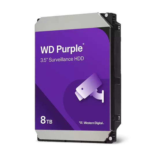 WD Purple 8TB Surveillance Hard Disk Drive - 7200 RPM Class SATA 6Gb/s 128MB Cache 3.5 Inch WD84PURU ColorWaves