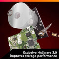 WD Red Plus 8TB NAS Hard Drive - 5400 RPM Class SATA 6Gb/s, CMR, 128MB Cache, 3.5 Inch - WD80EFPX ColorWaves