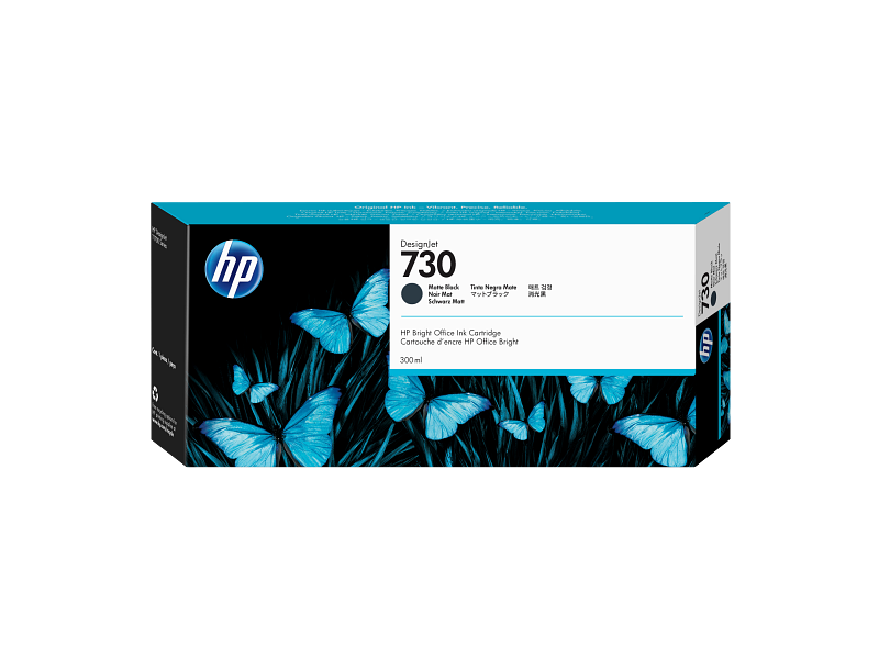 HP 730 300-ml Matte Black DesignJet Ink Cartridge (P2V71A) HP