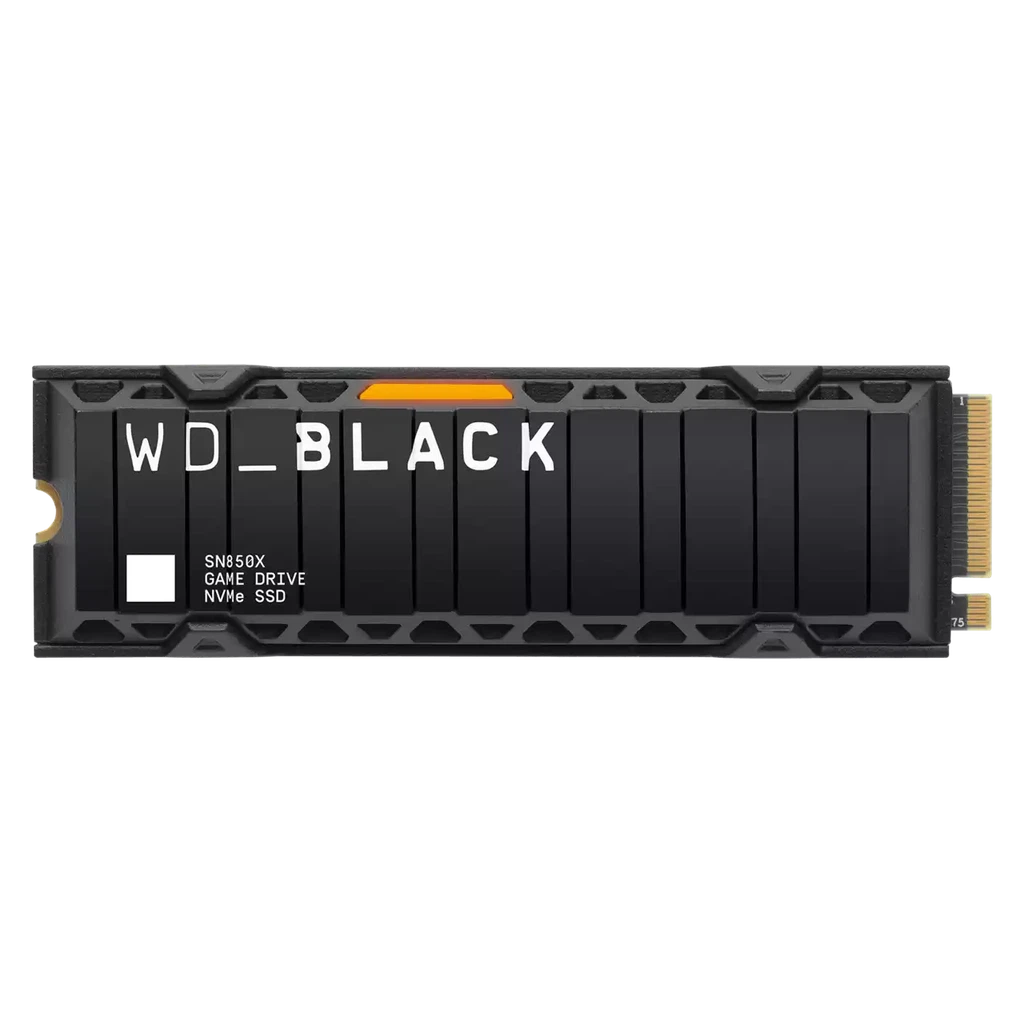 Western Digital Black SN850X 1TB NVMe M.2 Internal Solid State Drive - With Heatsink (WDS100T2XHE) Western Digital