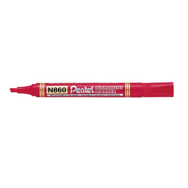 Pentel N860 Permanent Marker Chisel 4.5Mm Black ColorWaves