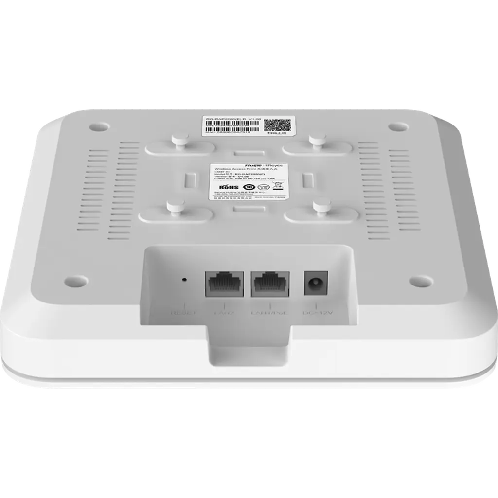 Wi-Fi 6 Dual Band Ceiling Mount Access Point, Rg-Rap2260(G) Ruijie