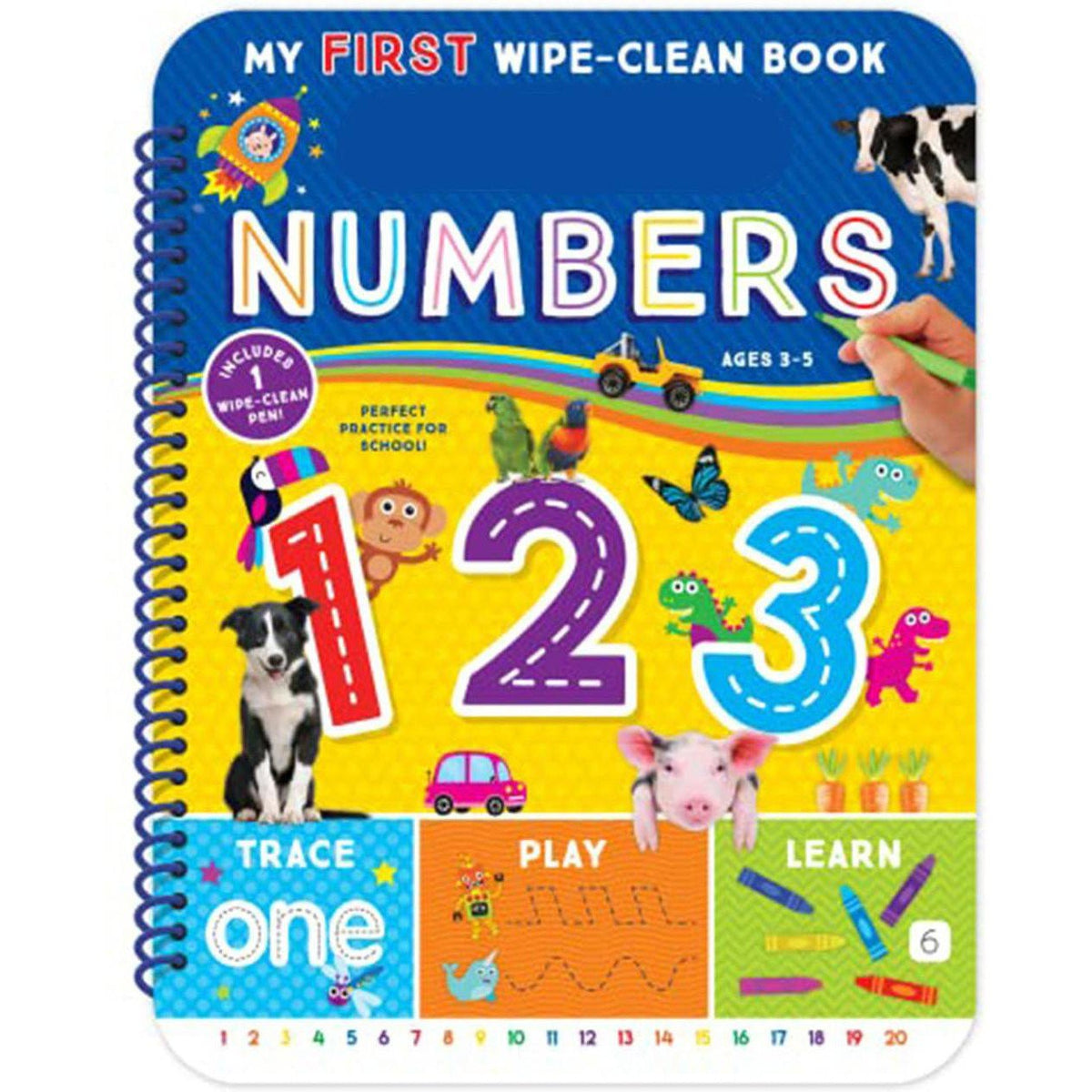 Write And Wipe Numbers Practice Book ColorWaves