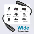 Jasoz XLR Audio Cable 3-Pin Male to Female, 3m Jasoz