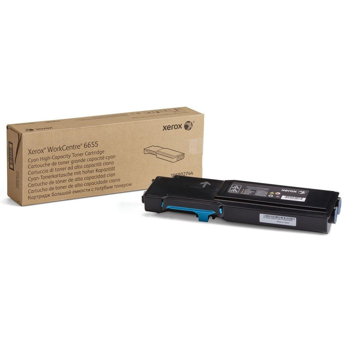 Xerox Workcentre 6655 Cyan High Capacity Toner Cartridge 106R02744 Xerox
