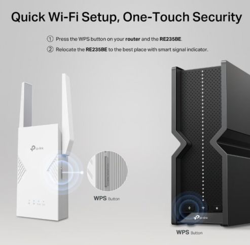 TP-Link BE3600 Wi-Fi 7 Range Extender 2.5G Port (RE235BE) TP-Link