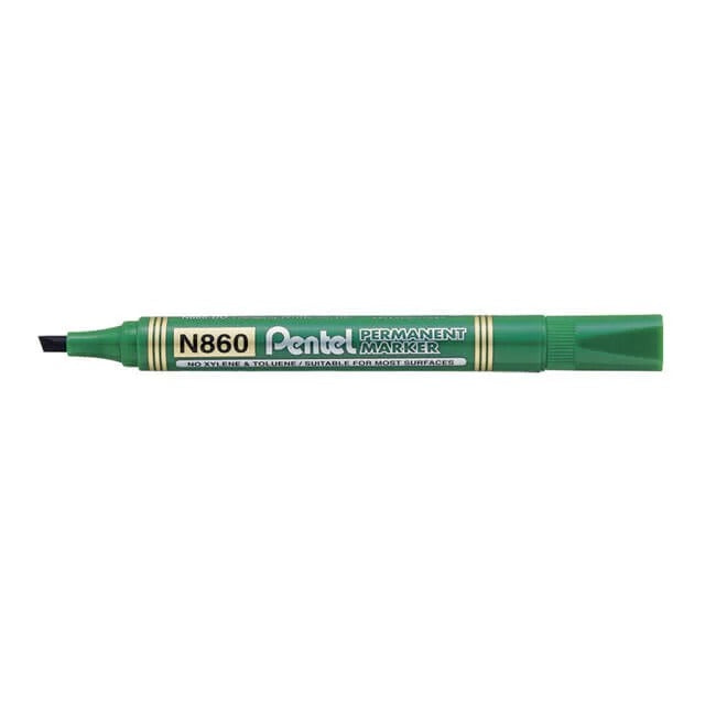 Pentel N860 Permanent Marker Chisel 4.5Mm Black ColorWaves