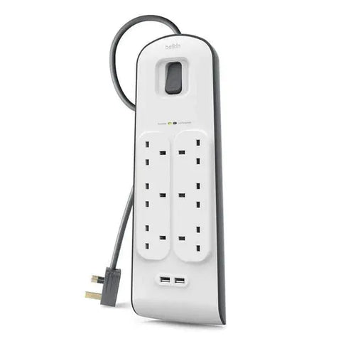 Belkin Surge Protector 6 Outlet 2 Usb 2.4A ColorWaves