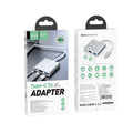 Hoco HB14 Easy-Use Type-C Adapter - Type-C To USB 3.0 + Hdmi + PD - White Hoco