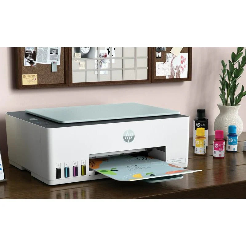 HP Smart Tank 582 AIO - 12ppm / 4800dpi / A4 / USB / Wi-Fi / Color Inkjet - Printer +1 Reem Paper Free HP