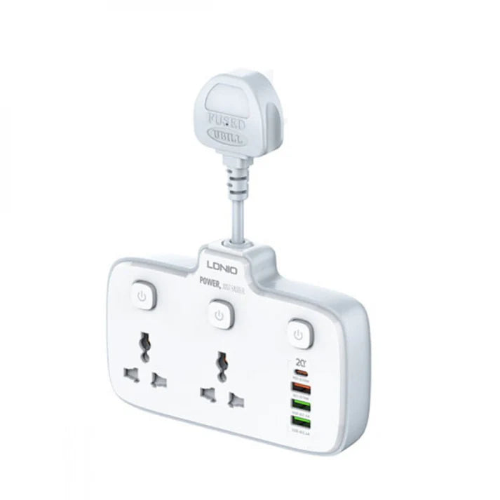 Ldnio Power Strip USB Socket - 2 Way / USB-A / USB-C / White Ldnio