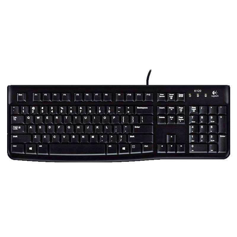 Logitech K120 - Wired / USB 2.0 / Arb/Eng / Black - Keyboard Logitech