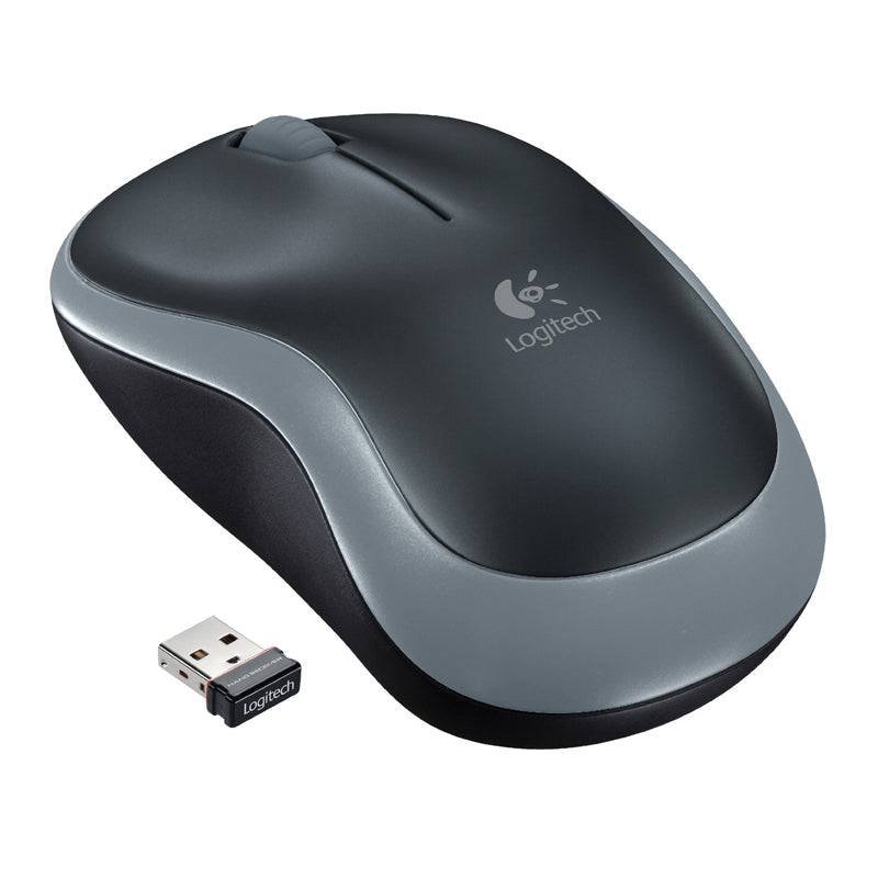 Logitech Mouse M185 Wireless Nano - Black and Grey Logitech