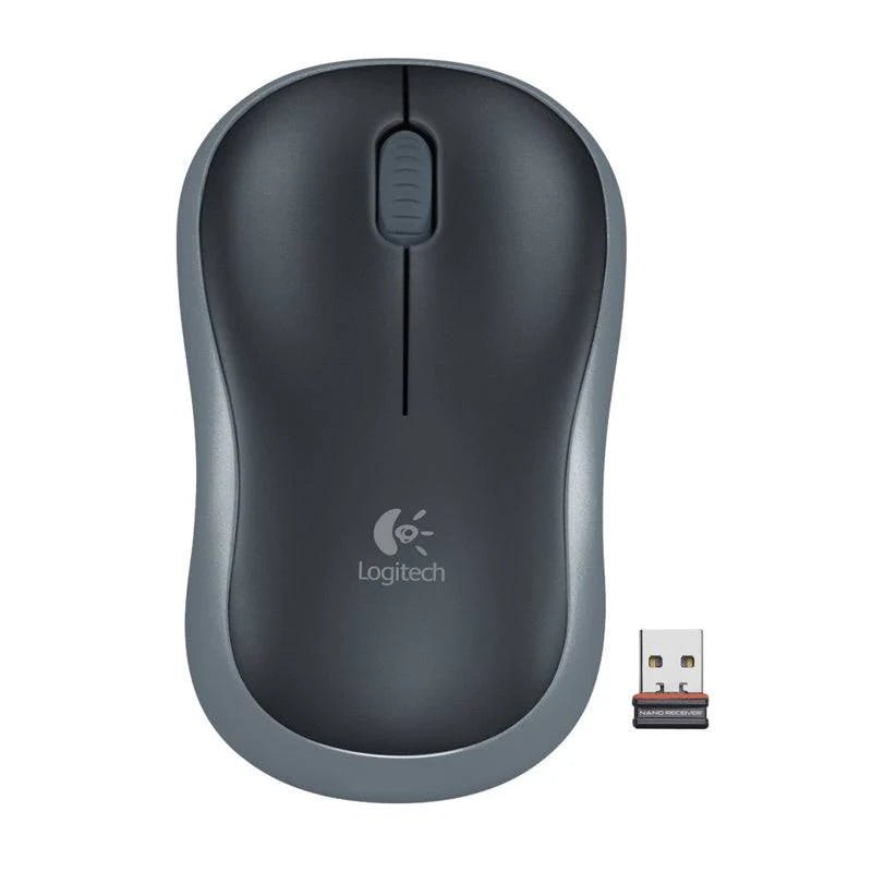 Logitech Mouse M185 Wireless Nano - Black and Grey Logitech
