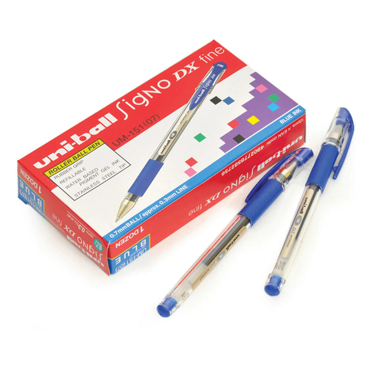 Uniball Signo Dx Roller Pen - 0.7Mm 12 Pcs Pkt ColorWaves