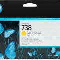 HP 738 Yellow Design Jet Ink Cartridge 130ml HP