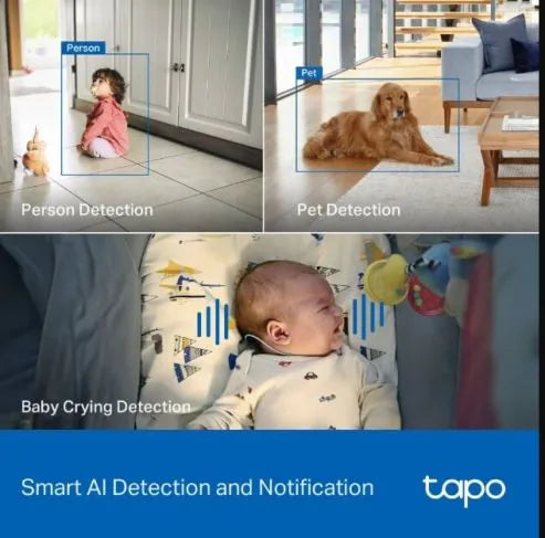 TP-Link Tapo Pan/Tilt AI Home Security Dual Band Wi-Fi Camera 8MP (4K) ( Tapo C260 ) TP-Link