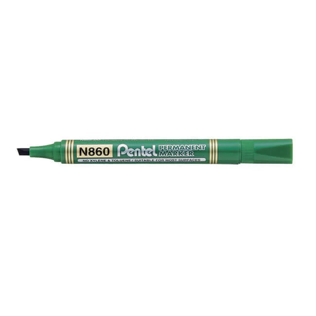 Pentel-N860-Permanent-Marker-Chisel-4.5Mm-Blue/Black ColorWaves