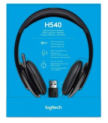 Logitech H540 USB Headset Noise Canceling Mic Logitech