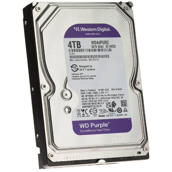 WD Purple 4TB Surveillance Hard Disk Drive ColorWaves