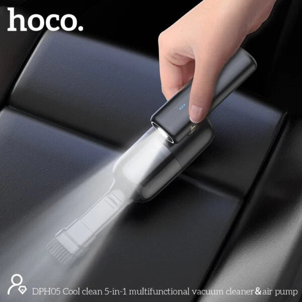 Hoco Cool 5-in-1 Multifunctional Vacuum Cleaner & Air Pump - Black (DPH05) Hoco