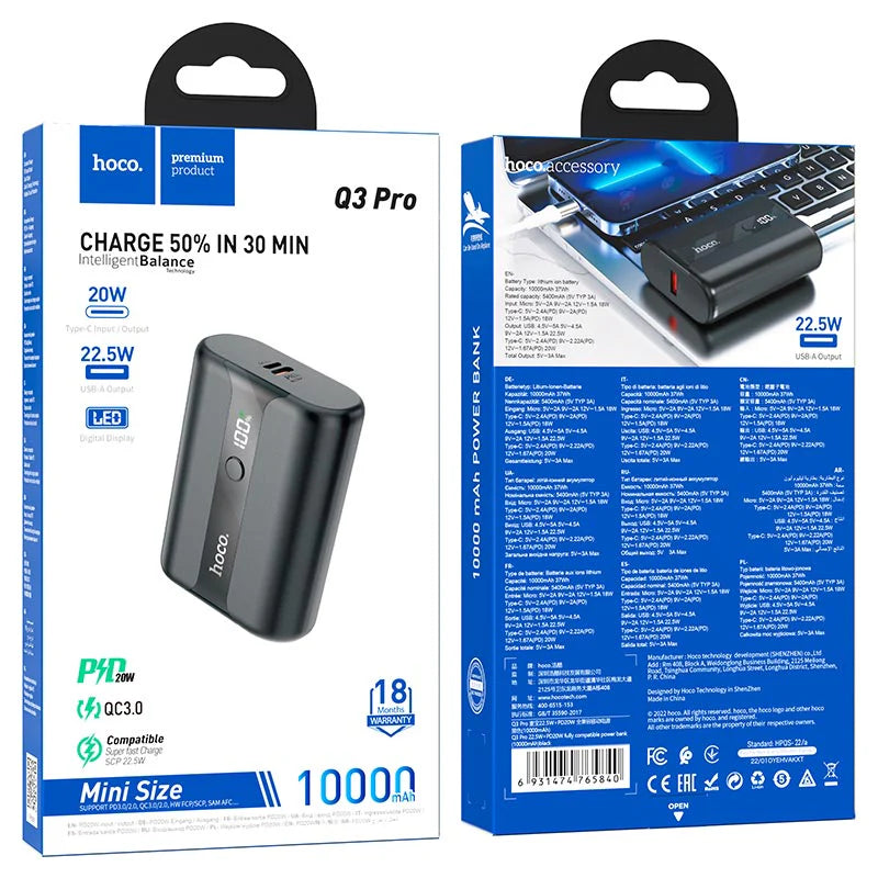 Hoco Q3 Pro Power Bank 22.5W + PD20W 10000mAh Hoco