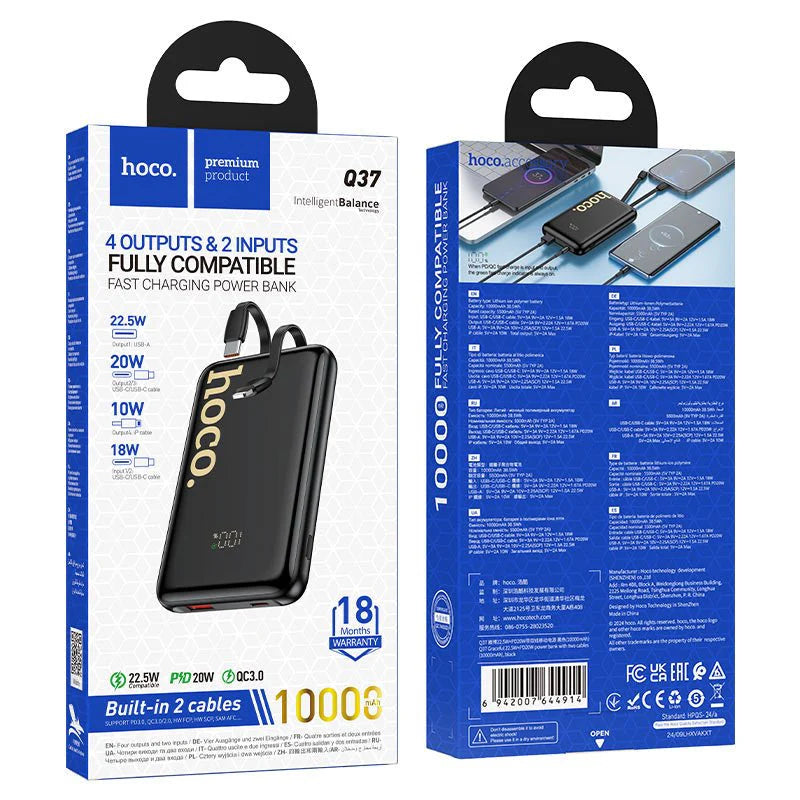 Hoco Q37 Graceful 10000mAh 22.5W PD20W Power Bank Hoco
