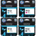HP 912 Full Set Magenta, Yellow, Cyan and Black Original Ink Cartridge HP
