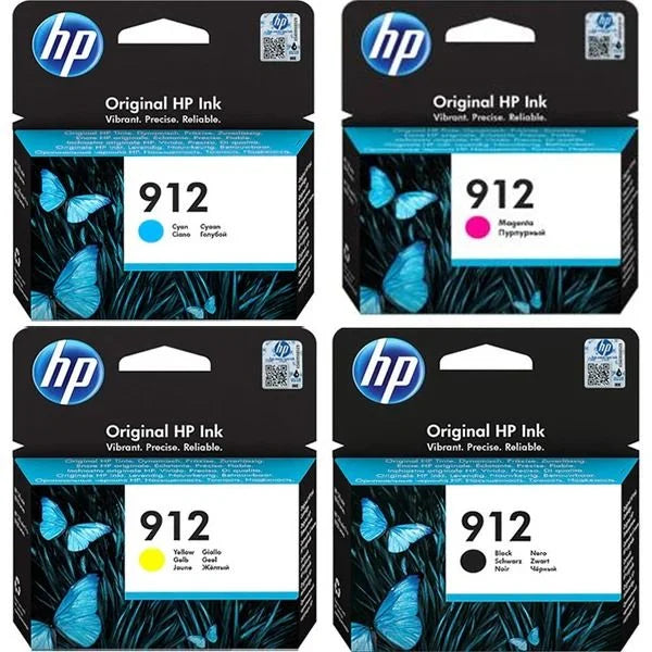 HP 912 Full Set Magenta, Yellow, Cyan and Black Original Ink Cartridge HP