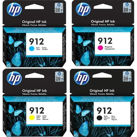 HP 912 Full Set Magenta, Yellow, Cyan and Black Original Ink Cartridge HP