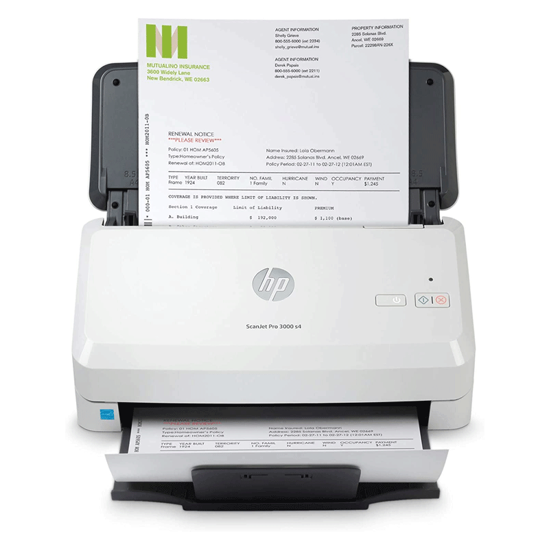 Hp Scanjet Pro 3000 S4 - 40Ppm 600Dpi A4 Usb Sheetfed Adf Scanner HP